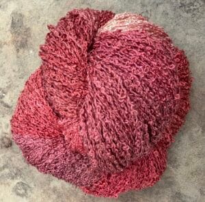 Patriot Red Silk Boucle Yarn