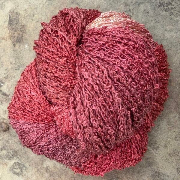 Patriot Red Silk Boucle Yarn
