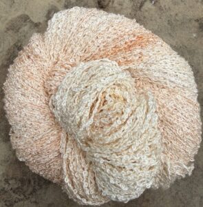 Pale Apricot Silk Boucle Yarn