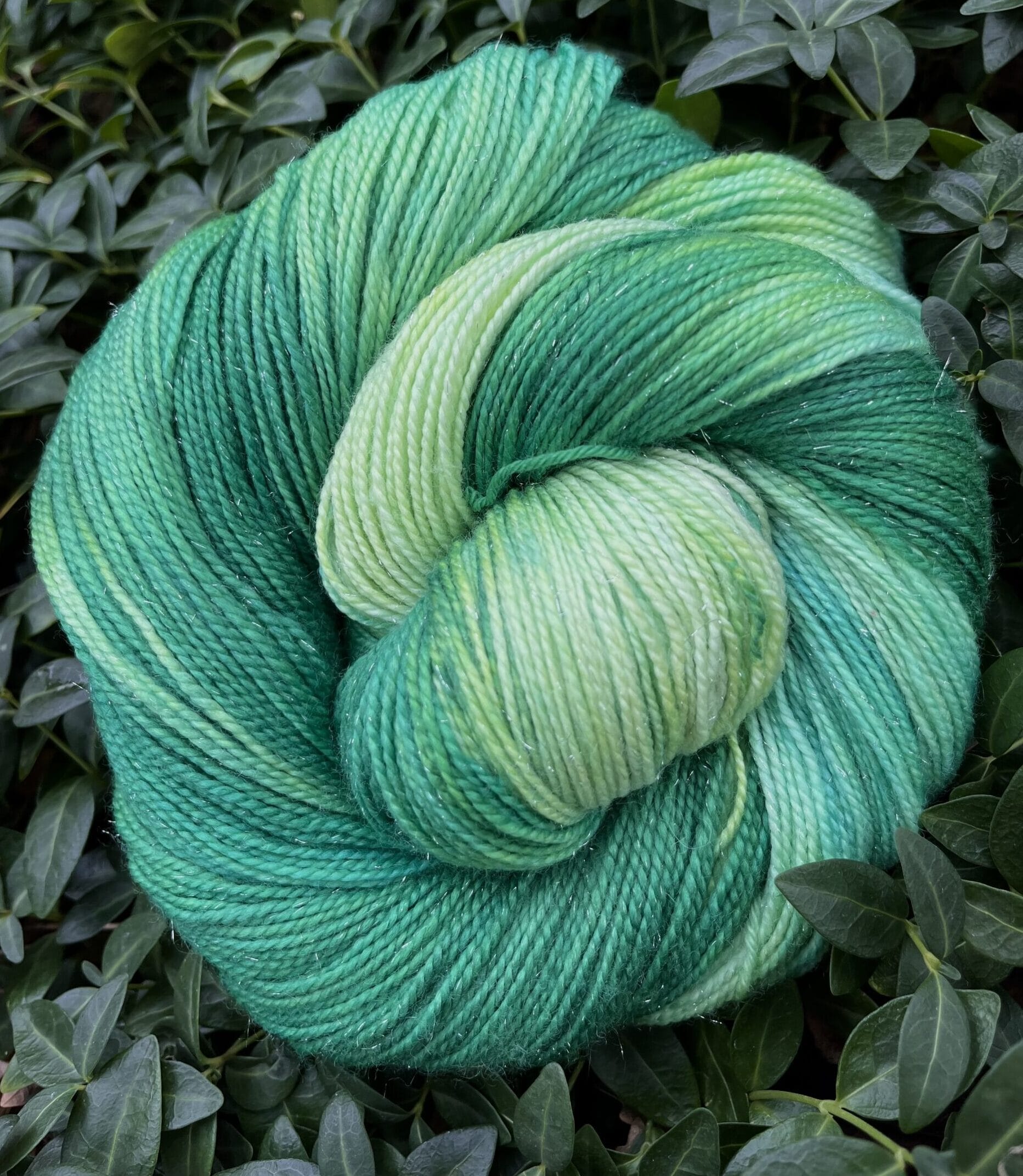 Sparkly Green Zucchini - Fingering Weight Yarn