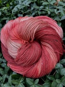 Sparkly Wild Strawberry - Fingering Weight Yarn